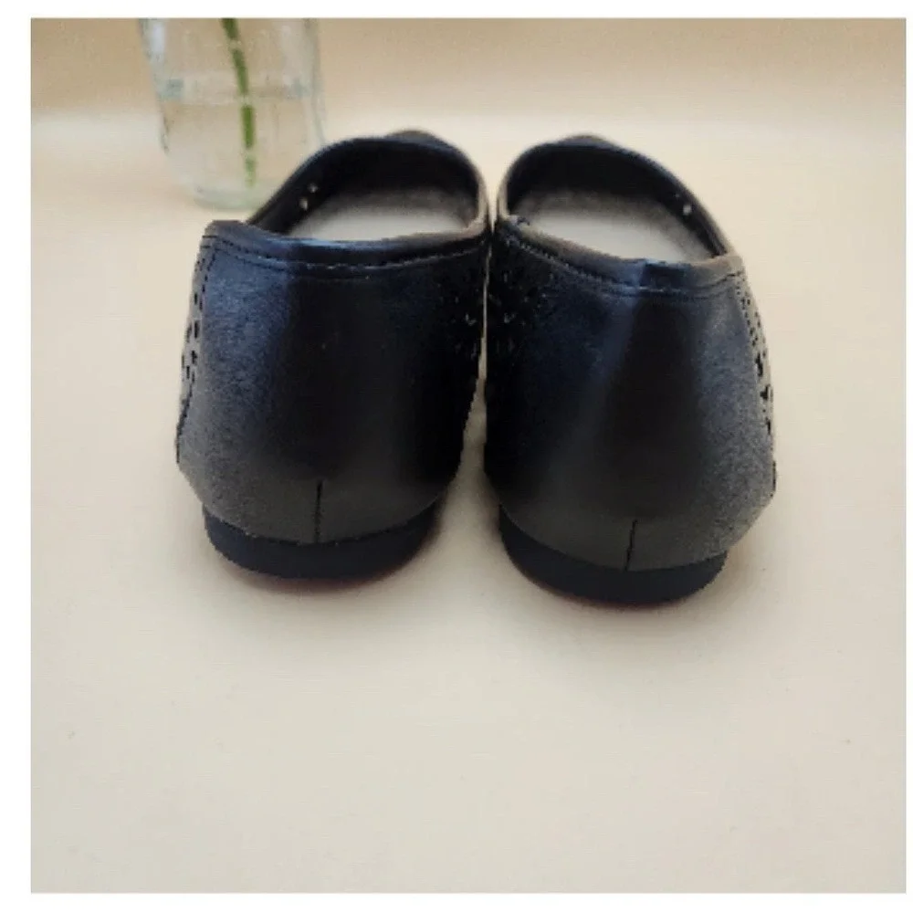 UNIONBAY black cap toe perforated flats shoes womens‎ size 8